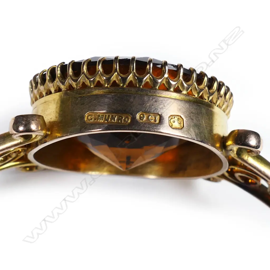 George Munro (Invercargill) 9ct gold snap bangle in box, Image 1++